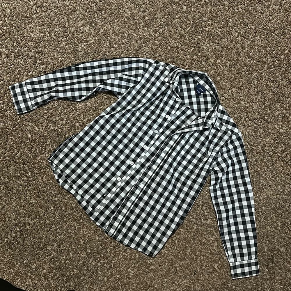Basic Editions. Boys size 8 checkered dress shirt